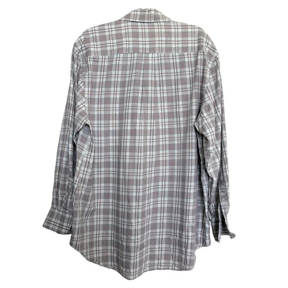 Peter Millar plaid button down shirt men’s large 100% cotton long sleeve - Picture 2 of 5